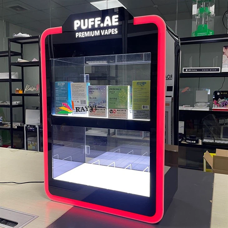 Contador de vitrina de acrílico Vape